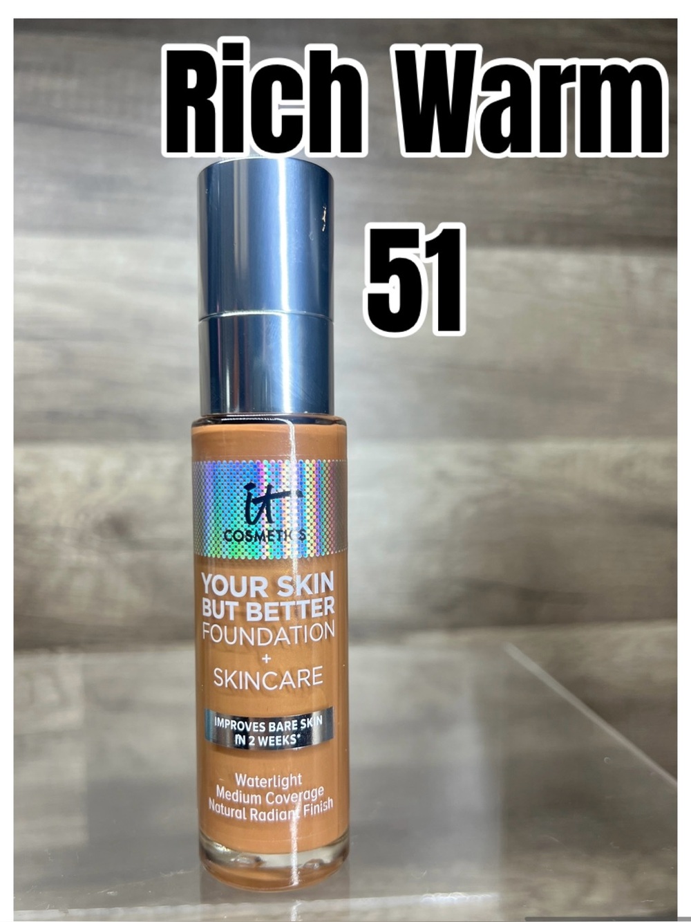 IT Cosmetics Your Skin But Better Foundation + Skincare Rich Warm 51
